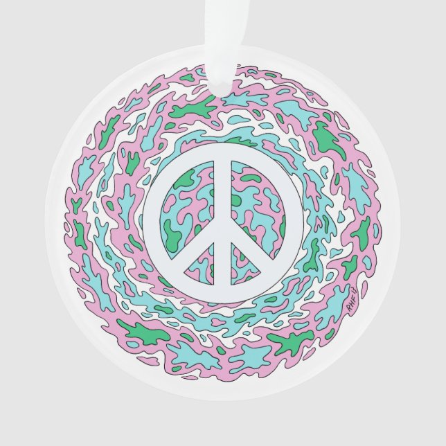 Psychedelic Peace Ornament (Front)
