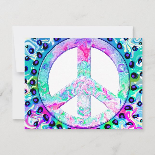 Psychedelic Peace Sign Abstract (Front)