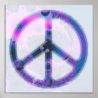 psychedelic peace sign poster