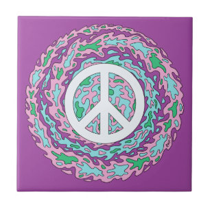 Psychedelic Peace Tile