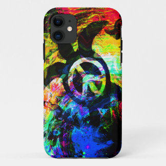 Psychedelic Peace Turtle iPhone Case