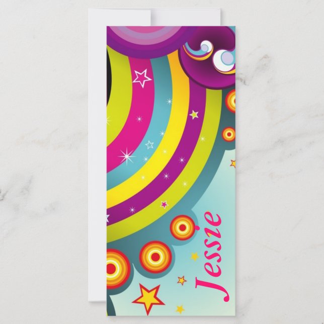 Psychedelic Personalised  Bookmarks (Front)