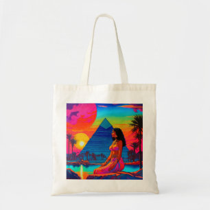Psychedelic Pink Pyramid Princess Tote Bag