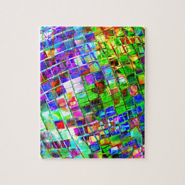 Psychedelic Planet Disco Ball Jigsaw Puzzle (Vertical)