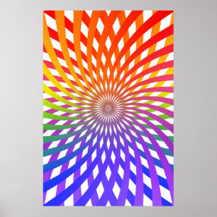 Psychedelic Poster: Rainbow Spiral Poster