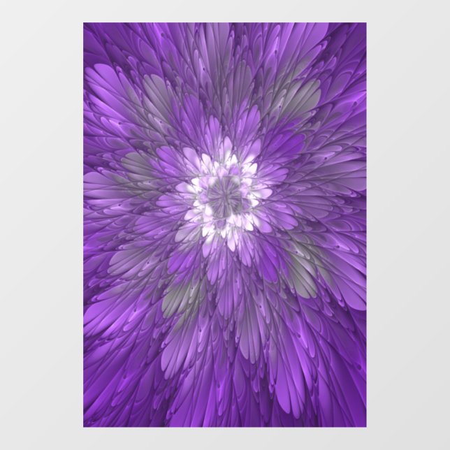 Psychedelic Purple Flower Abstract Fractal Art (Sheet)