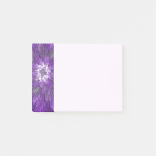 Psychedelic Purple Flower Abstract Fractal Art Post-it Notes