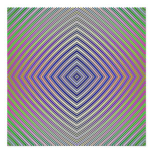 Psychedelic Pyramid Plan Photo Print