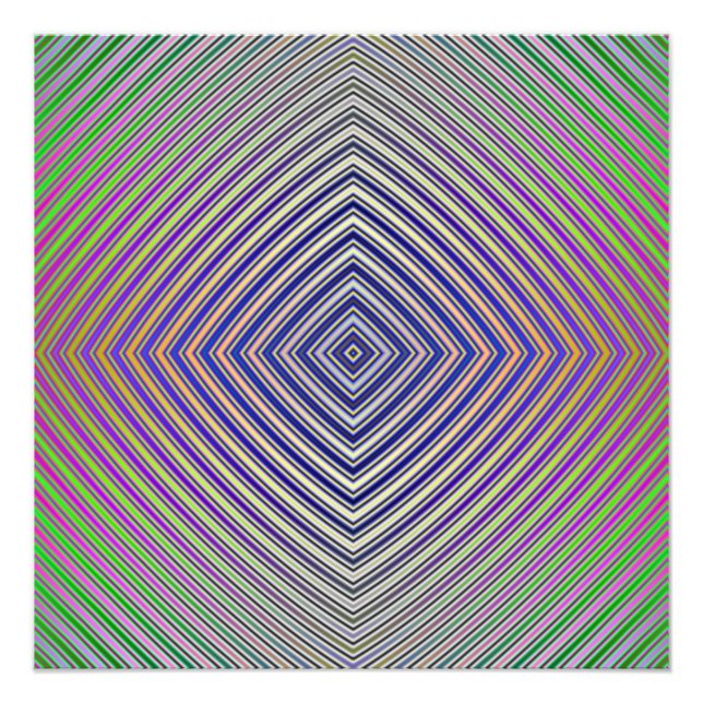 Psychedelic Pyramid Plan Photo Print (Front)