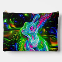 Psychedelic Rabbit Dragon in Neon Fantasy