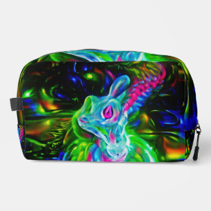 Psychedelic Rabbit Dragon in Neon Fantasy Dopp Kit