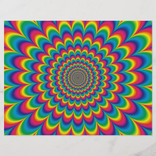 Psychedelic rainbow abstract design flyer