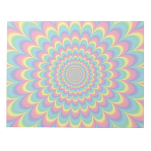 Psychedelic rainbow abstract design notepad