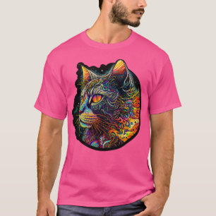 Psychedelic Rainbow Cat Colourful kitten from oute T-Shirt