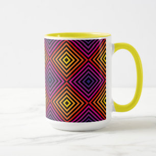 Psychedelic Rainbow Chevron Pattern Mug