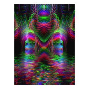 Psychedelic Rainbow Love Hearts Photo Print