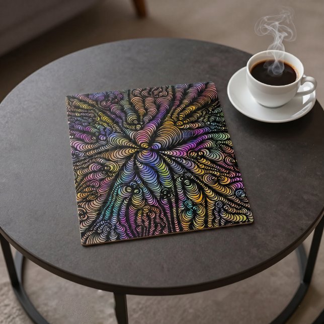 Psychedelic Rainbow Optical Illusion Wavy Lines Jigsaw Puzzle (Creator Uploaded)