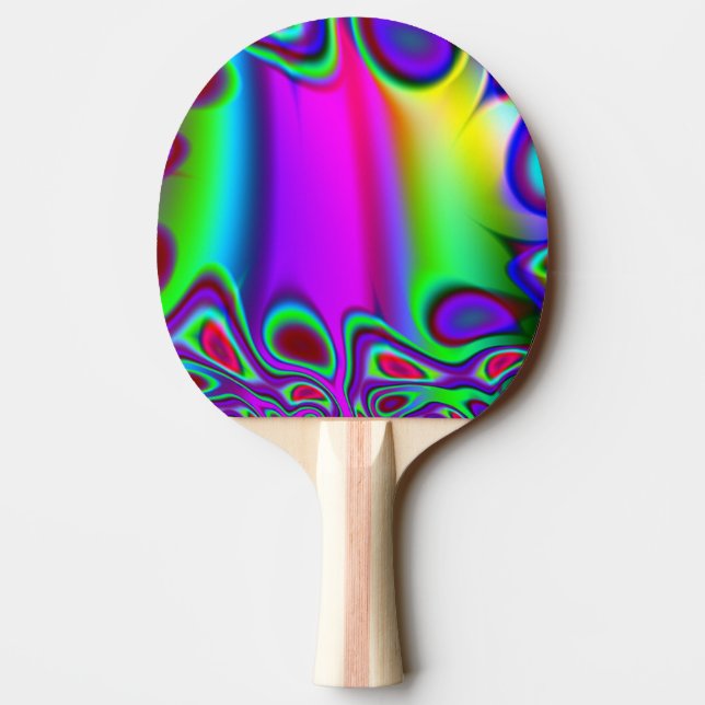 Psychedelic Rainbow Ping Pong Paddle (Back)