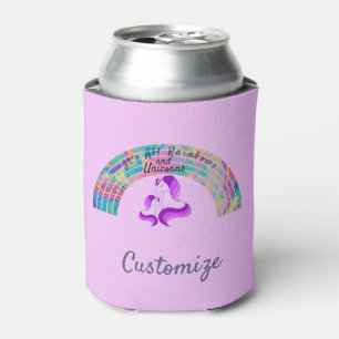 Psychedelic Rainbows and Unicorns Thunder_Cove Can Cooler