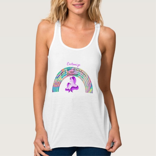 Psychedelic Rainbows and Unicorns Thunder_Cove Singlet (Front)