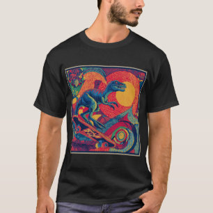 Psychedelic Raptor Skater T-Shirt