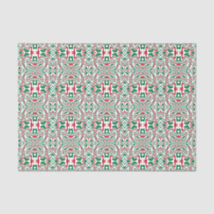 Psychedelic Retro Bold Groovy Christmas Pattern Tissue Paper