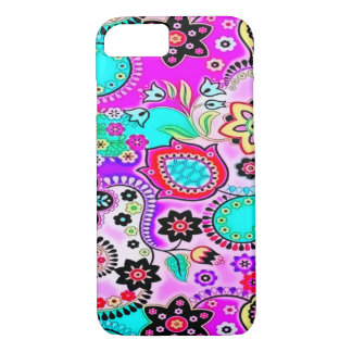 Psychedelic Retro Flowers iPhone 7 Case