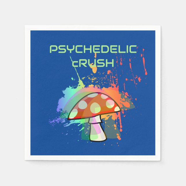 Psychedelic Retro Party Like It's 1969! Napkin (Front)