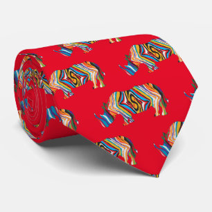 Psychedelic Rhinoceros Tie