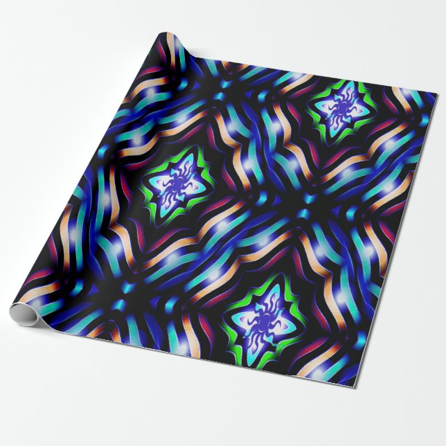 Psychedelic Ribbons.... Wrapping Paper (Unrolled)