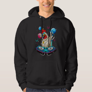 Psychedelic Rooster DJ EDM Raver Trance Music Fest Hoodie