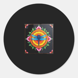 Psychedelic Sacred Geometry Mandala Insect Nature Classic Round Sticker
