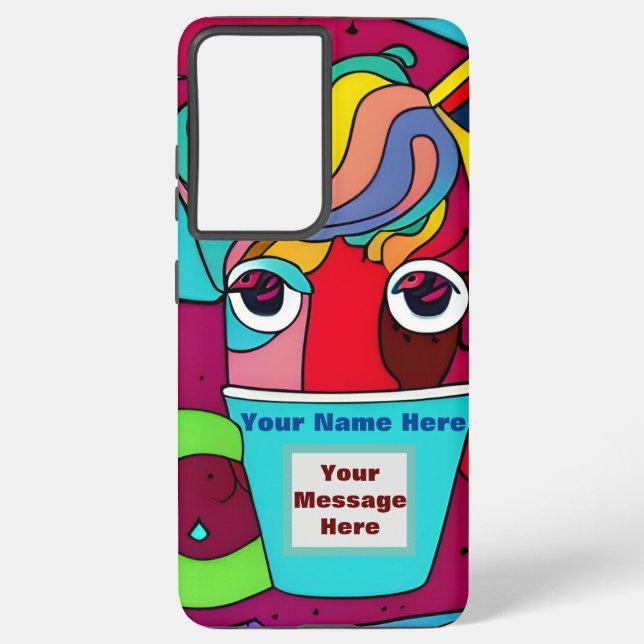 Psychedelic  samsung galaxy s21+ case (Back)