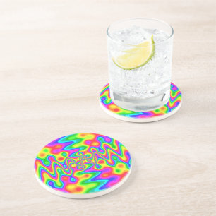 Psychedelic Sandstone Drink Coaster
