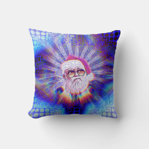 Psychedelic Santa Throw Pillow