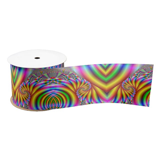 Psychedelic  satin ribbon (Spool)