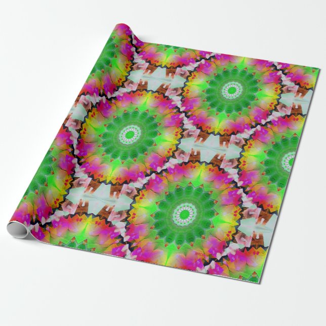 Psychedelic saw blades.... wrapping paper (Unrolled)