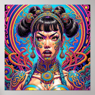 Psychedelic Say what! Art Poster