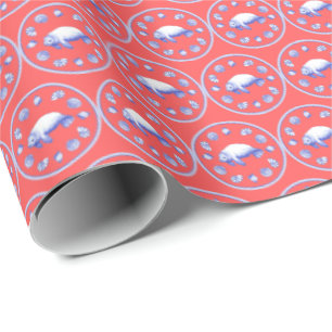 Psychedelic Sea Cow Wrapping Paper