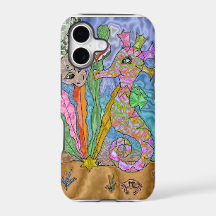Psychedelic Seahorse Sea Turtle Art