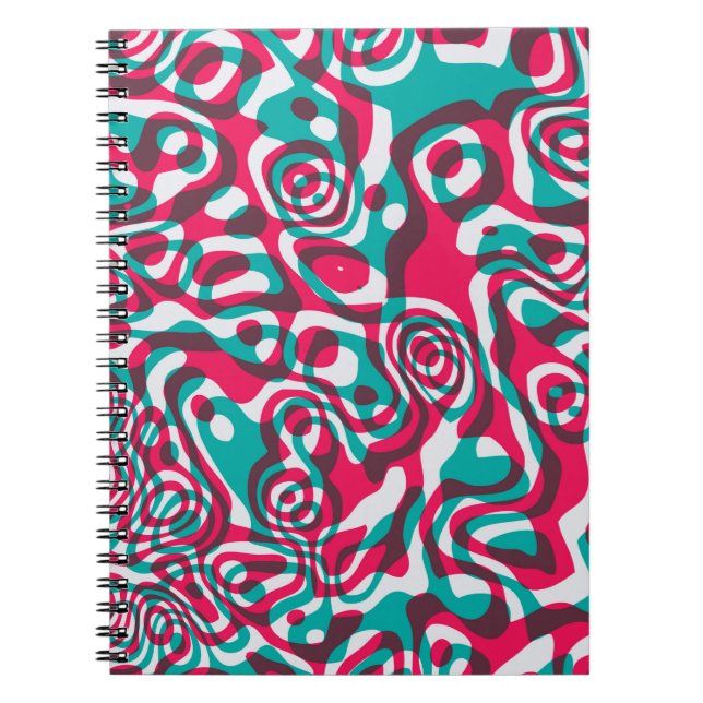 Psychedelic seamless pattern notebook (Front)