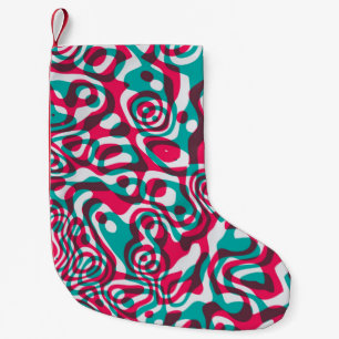 Psychedelic seamless pattern small christmas stocking