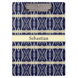 Psychedelic Shadow People in Navy, custom Clipboard