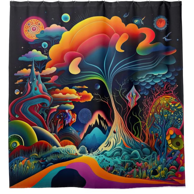 Psychedelic Shower Curtain (Front)