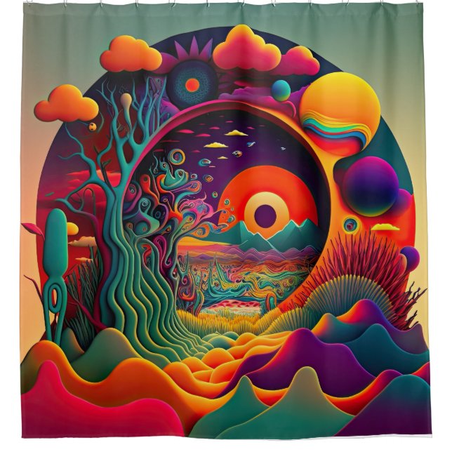 Psychedelic Shower Curtain (Front)
