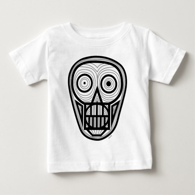 Psychedelic Skull Baby T-Shirt (Front)