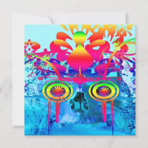 Psychedelic Skull  Card