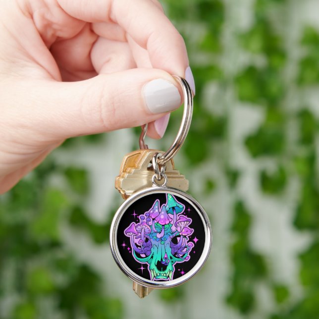 Psychedelic skull key ring (Hand)