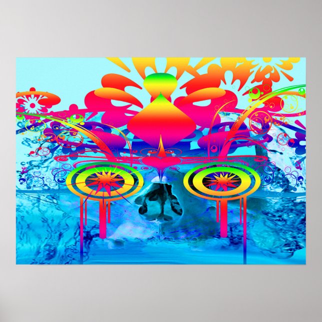 Psychedelic Skull Poster (Front)
