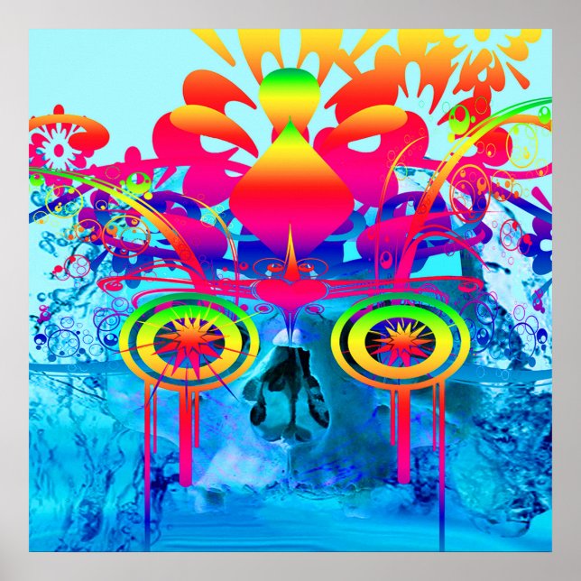 Psychedelic Skull Poster (Front)